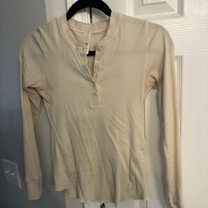 SKIMS Cream Button Down Shirt